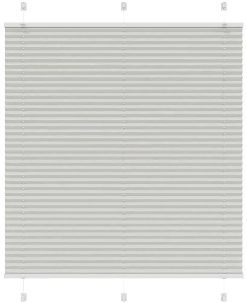 vidaXL Πλισέ περσίδα ανοιχτό γκρι 115x100 cm Πλάτος υφάσματος 114,4 cm