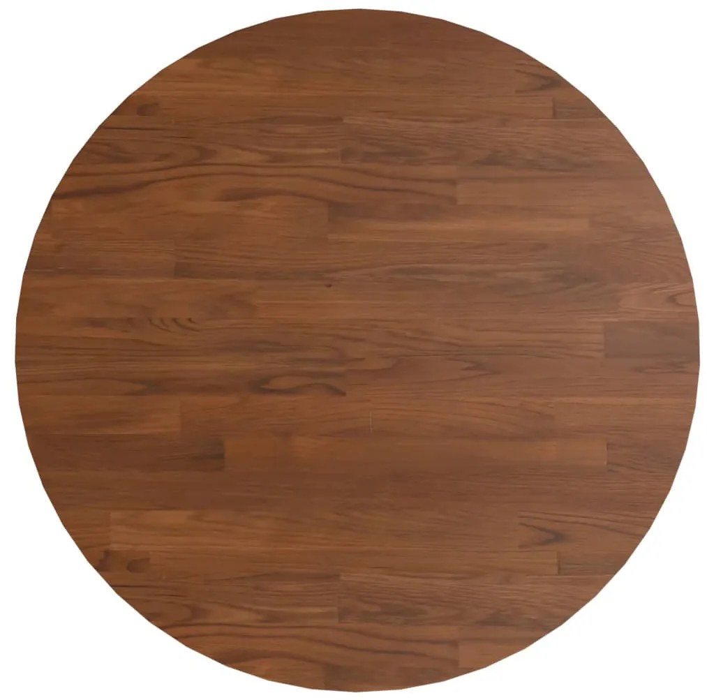 vidaXL Επιφάνεια Τραπεζιού Στρογγυλή Σκ. Καφέ Ø60x1,5 εκ. Ξύλο Δρυς