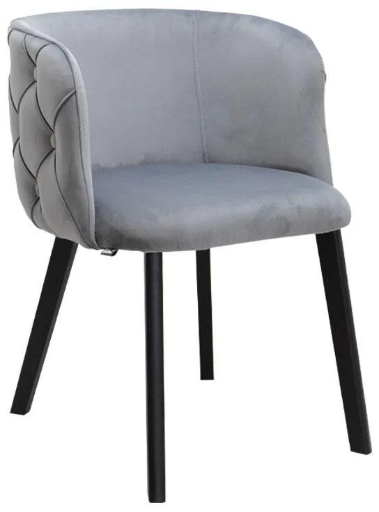 Καρέκλα Τραπεζαρίας Noelle Fylliana Γκρί 55x52x76εκ. 2αδα 55x52x76 εκ.