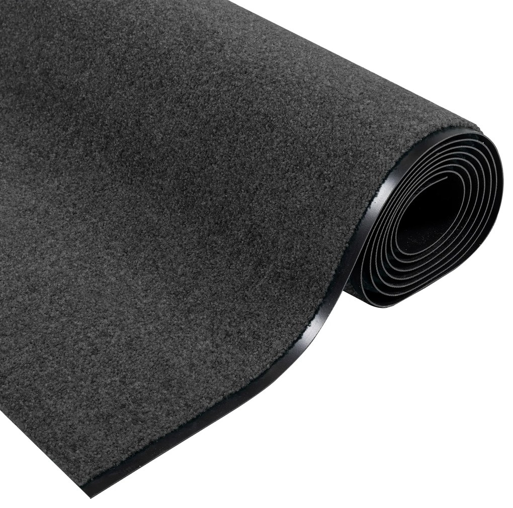 vidaXL Πατάκι Πόρτας Πλενόμενο Ανθρακί 120x400 εκ.