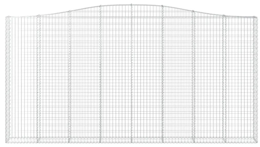 vidaXL Συρματοκιβώτιο Τοξωτό 400x30x200/220εκ. από Γαλβανισμένο Χάλυβα