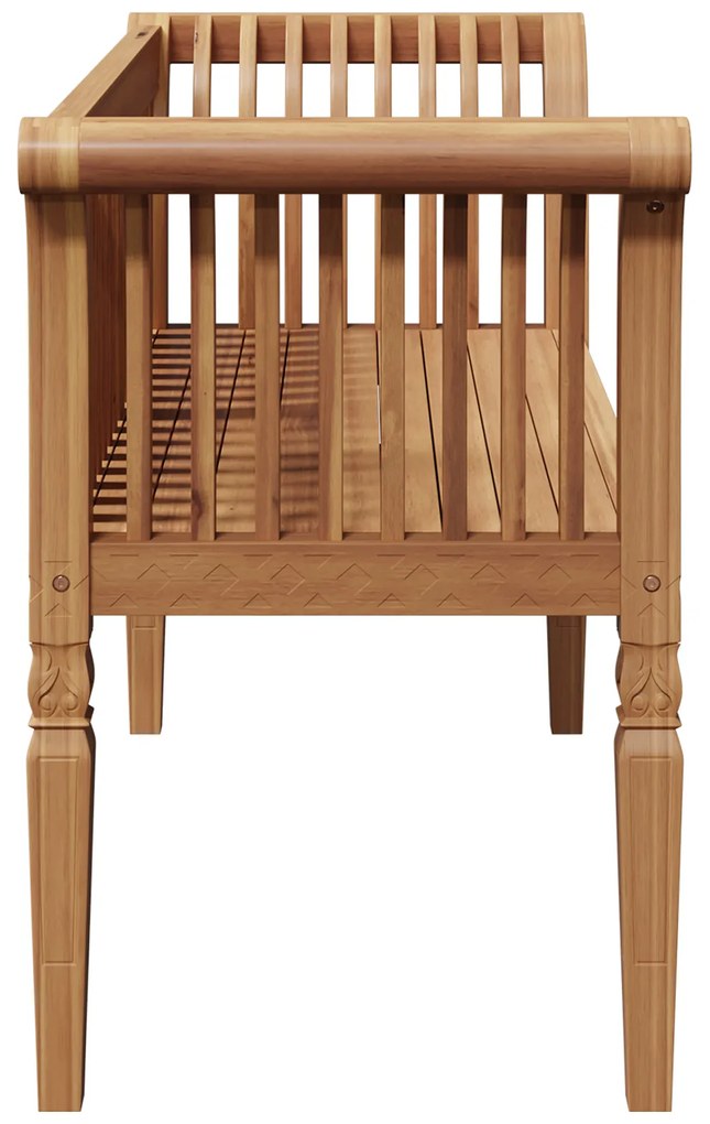 vidaXL Πάγκος Κήπου 127.5x52x80 εκ. Μασίφ Ξύλο Teak
