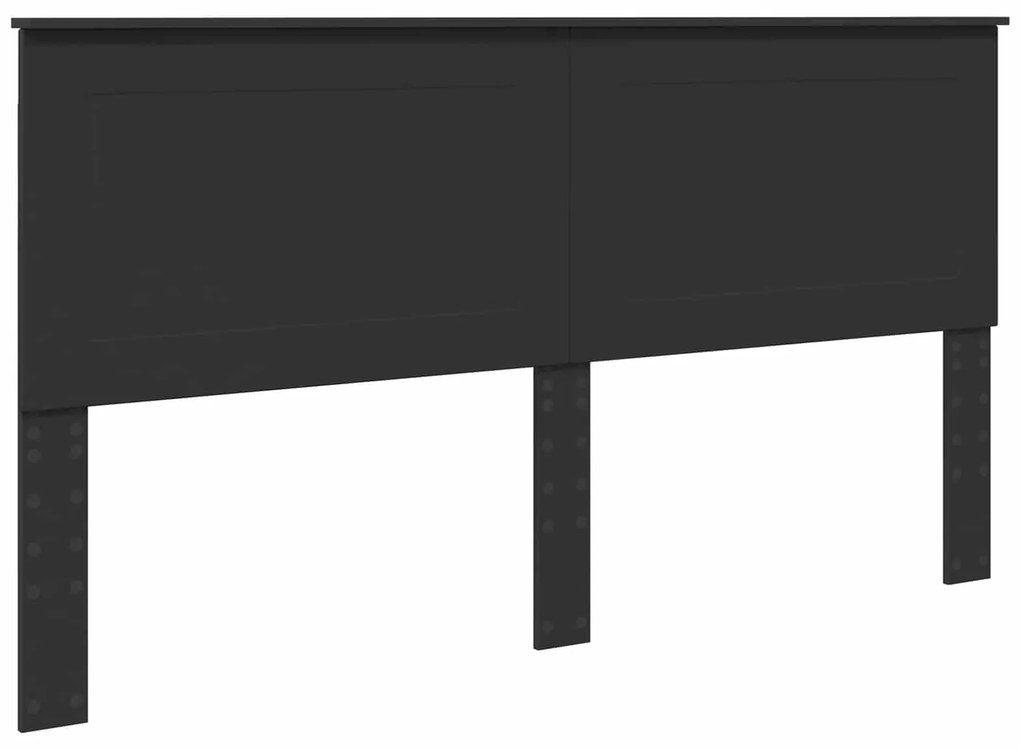 vidaXL Σκελετός Κρεβατιού με κεφαλάρι Μαύρο και Ασημί 200 x 200 cm