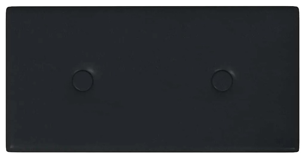 vidaXL Πάνελ Τοίχου 12 τεμ. Μαύρα 30 x 15 εκ. 0,54 μ² Συνθετικό Δέρμα