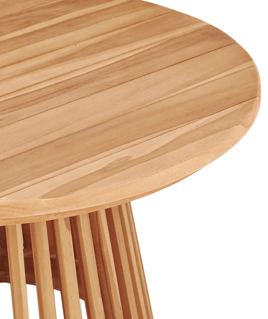 vidaXL Τραπέζι Καφέ Κήπου Ø70x40 εκ Μασίφ Ξύλο Teak