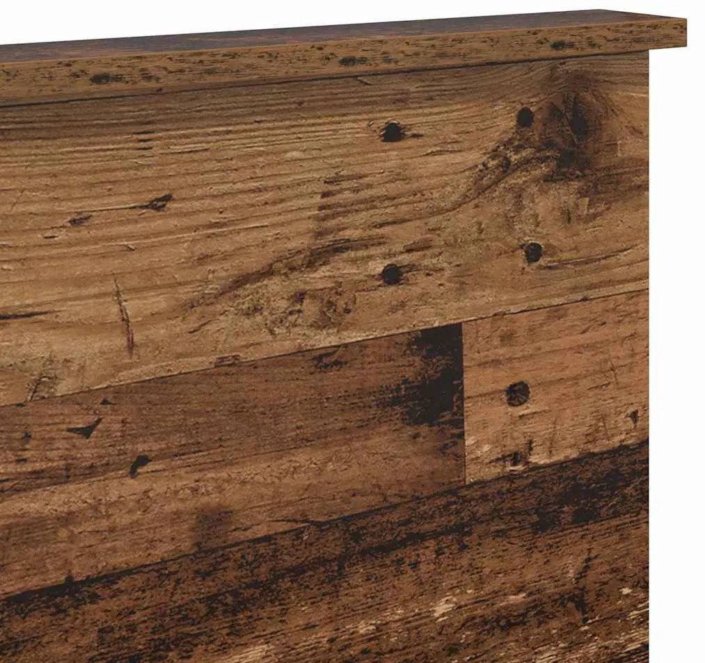 vidaXL Κεφαλάρι με κεφαλάρι Παλιό Ξύλο 120 cm Επεξεργασμένο ξύλο