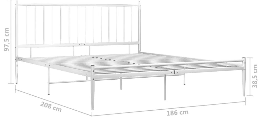 vidaXL Πλαίσιο Κρεβατιού Λευκό 180 x 200 εκ. Μεταλλικό