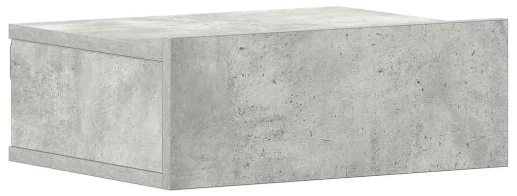 vidaXL Κομοδίνο Κρεμαστό Γκρι Σκυροδέματος 40x30x15 εκ. από Επεξ. Ξύλο