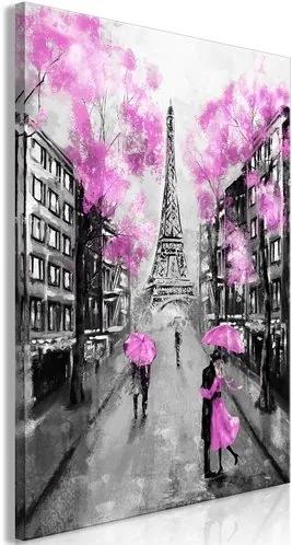 Πίνακας - Paris Rendez-Vous (1 Part) Vertical Pink - 60x90
