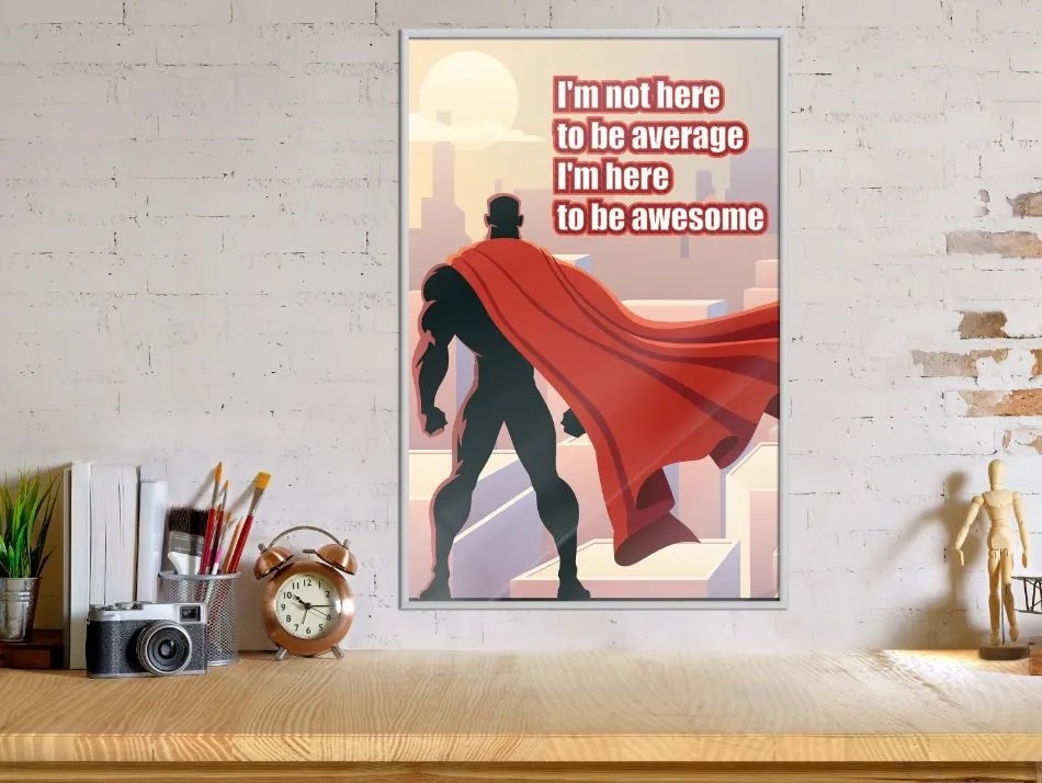 Αφίσα - Be Your Own Superhero - 20x30 - Χρυσό - Χωρίς πασπαρτού