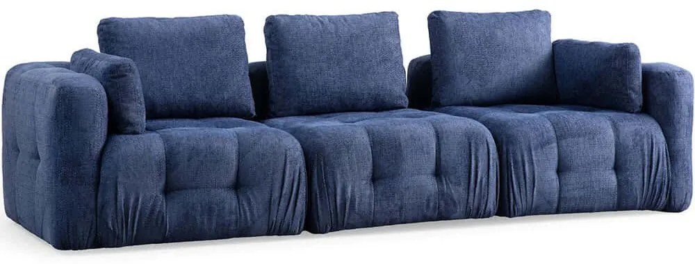 Καναπές Τριθέσιος Amaris 560ARE4127 290x100x65cm Navy Blue