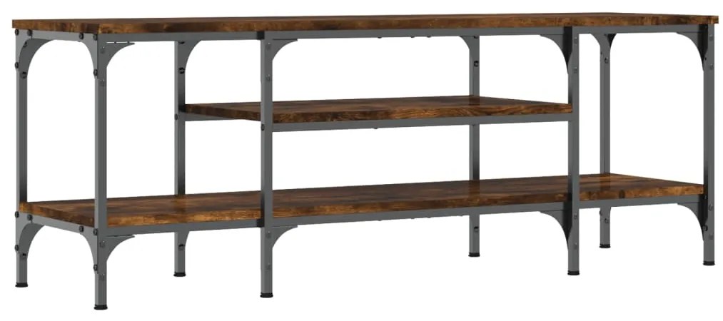 vidaXL Έπιπλο Τηλεόρασης Καπνιστή Δρυς 121x35x45 εκ. Επεξ. Ξύλο/Σίδερο