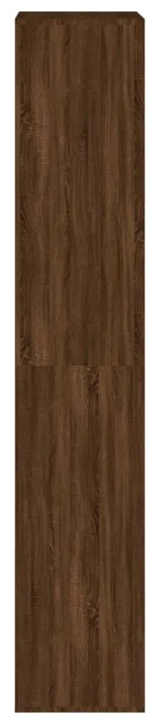 vidaXL Παπουτσοθήκη Καφέ Δρυς 54 x 34 x 183 εκ. από Επεξεργασμένο Ξύλο