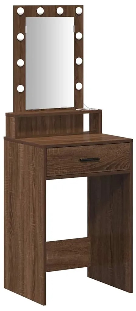 vidaXL Τραπέζι περιποίησης Καφέ 50 x 41 x 140 εκ. Επεξεργασμένο ξύλο