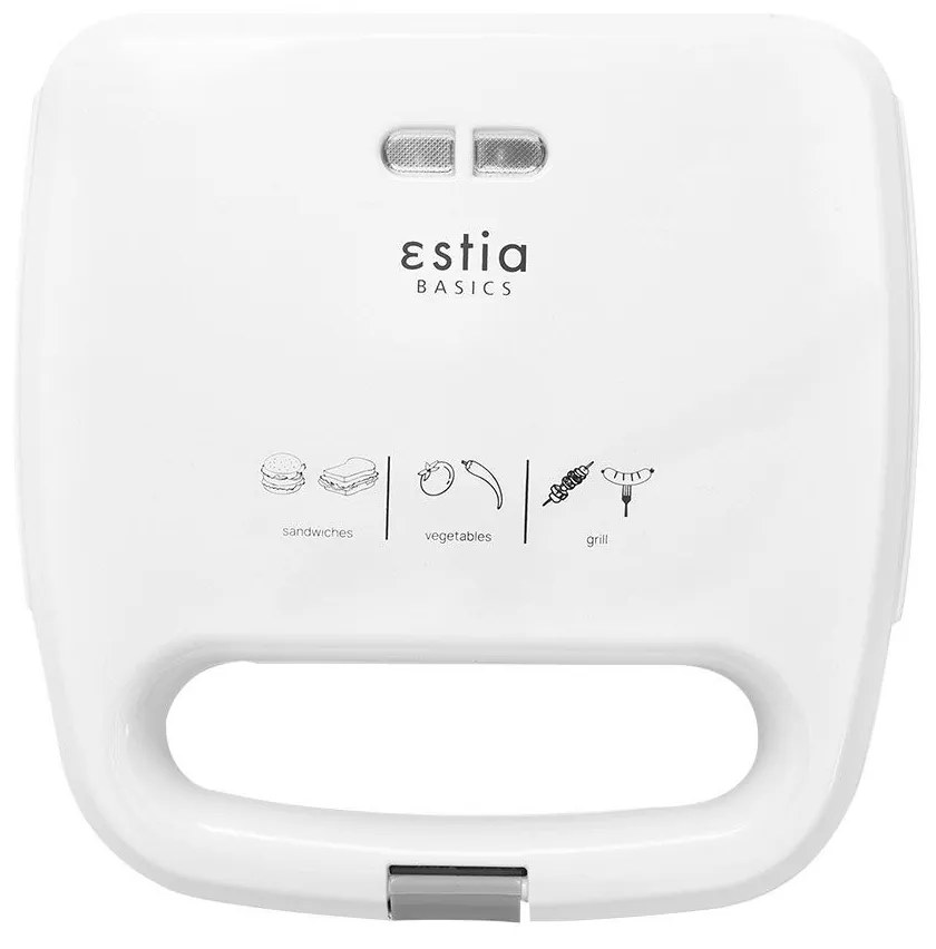 Τοστιερα Gusto White 2 Θέσεων 750W Λευκη - Estia