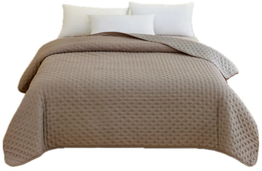 Κουβερλί 2 Όψεων (240x260) Hotel Grey/Dark Grey 100% Microfiber