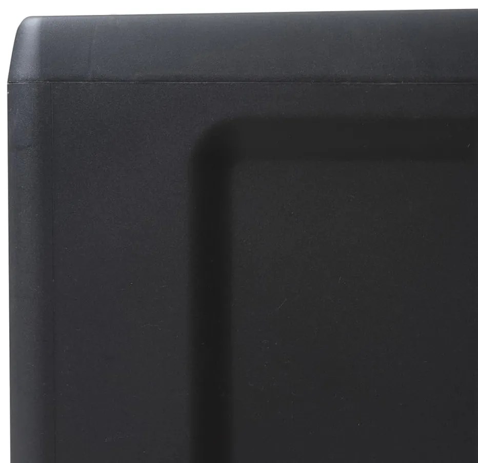 vidaXL Ντουλάπι Αποθήκευσης Εξωτερικού Χώρου με 2 Ράφια Μαύρο / Γκρι