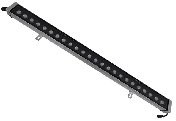 05121 GloboStar® GLOBOSTAR® WASHER-MOZA 05121 Μπάρα Φωτισμού Wall Washer LED 72W 7200lm 10-30° DC 24V Αδιάβροχο IP66 RGB Dimmable - Γκρι Ανθρακί - Μ100 x Π7.4 x Υ7cm - 3 Χρόνια Εγγύηση