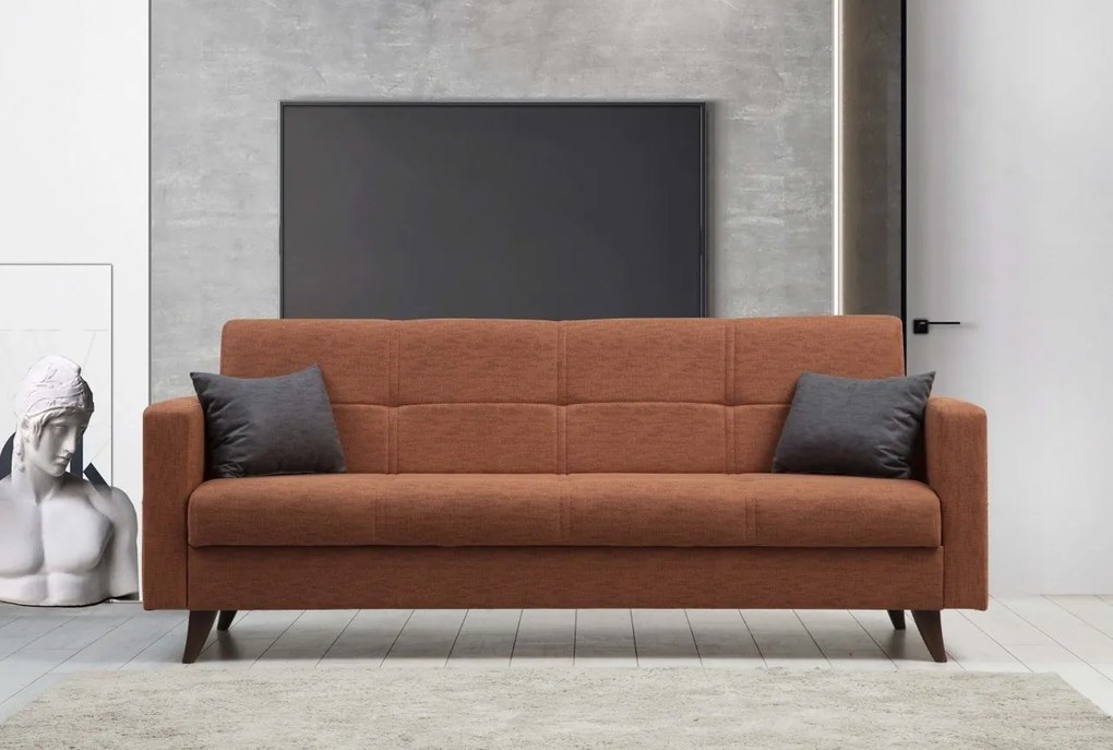 3-Seat Sofa-Bed Polya - Tile Red Tile Red