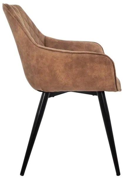 ΠΟΛΥΘΡΟΝΑ MANDO HM8006.03 ΜΕ ΚΑΦΕ NUBUCK ΥΦΑΣΜΑ 60x60x84 εκ.