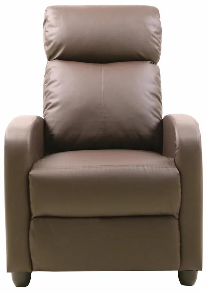 Ρυθμιζόμενη πολυθρόνα Mesa 388, 99x68x86cm, Σκούρο καφέ, Οικολογικό δέρμα | Epipla1.gr