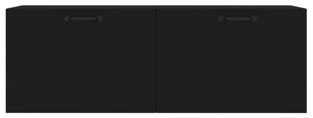 vidaXL Ντουλάπι Τοίχου Μαύρο 100x36,5x35 εκ. από Επεξεργασμένο Ξύλο