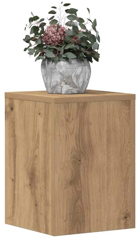 vidaXL Βάσεις Φυτών 2 τεμ. Αρτισιανή Δρυς 25x25x35 εκ. Επεξ. Ξύλο