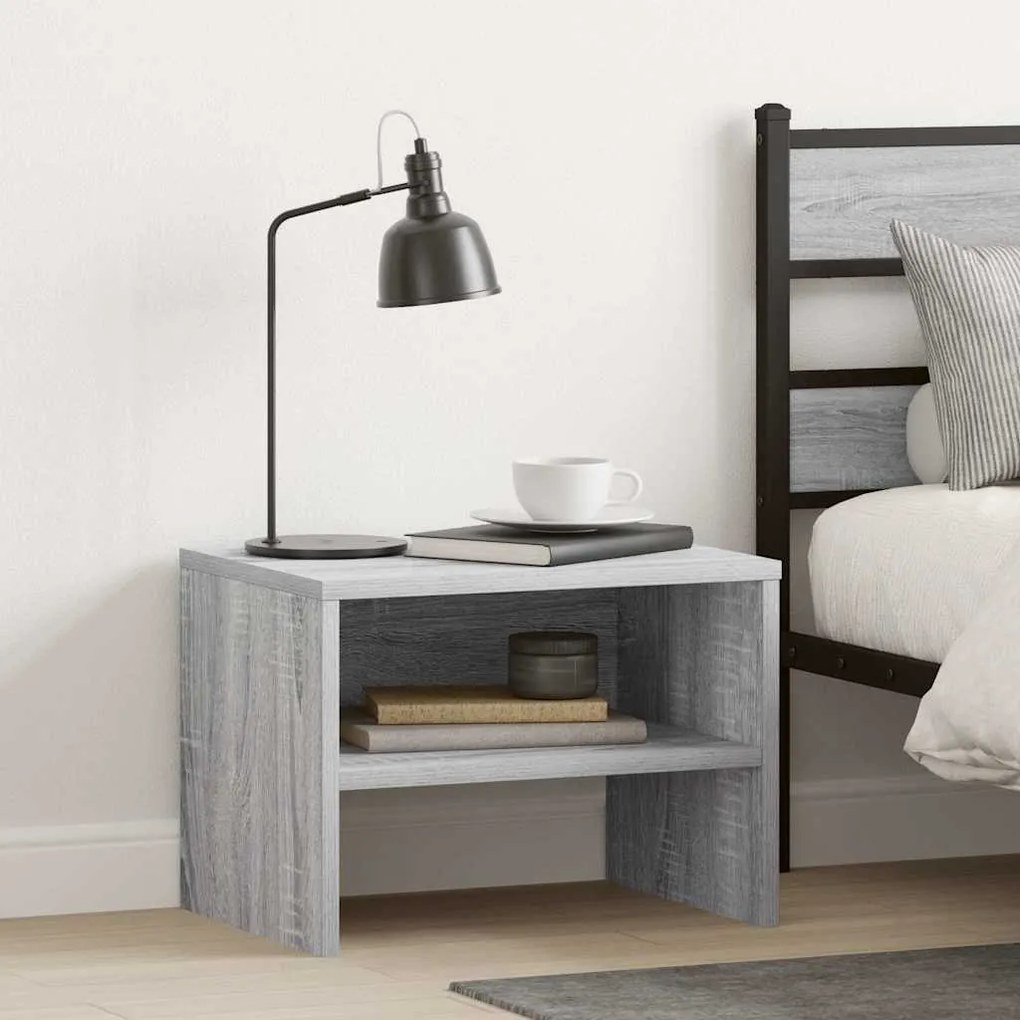 vidaXL Κομοδίνο Γκρι Sonoma 40x30x30 εκ. από Επεξεργασμένο Ξύλο
