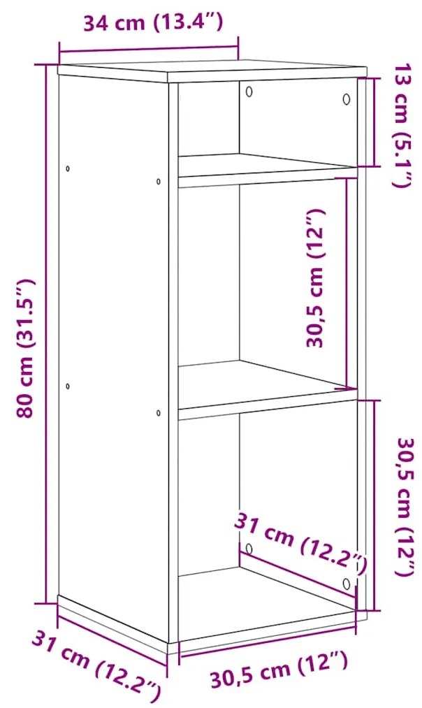 ΒΙΒΛΙΟΘΗΚΗ ΠΑΛΑΙΟ ΞΥΛΟ 34X31X80 ΕΚ. ΕΠΕΞΕΡΓ. ΞΥΛΟ 860281