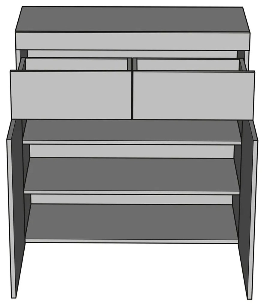 Μπουφές ARLET Livorno Oak/Nimhpea Alba 90x90x33.6cm