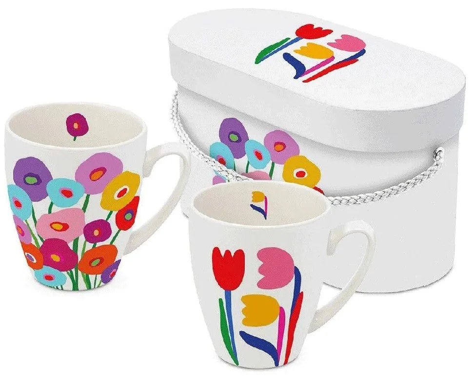 Κούπες Super Bloom (Σετ 2Τμχ) 160102701 350ml Multi Paperproducts Design Bone China