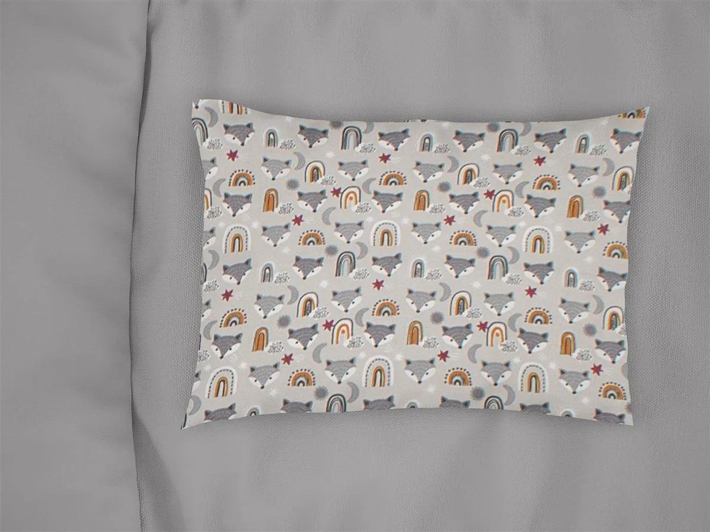 DIMCOL Μαξιλαροθήκη Εμπριμέ bebe Fox 527 35X45 Grey 100% Cotton