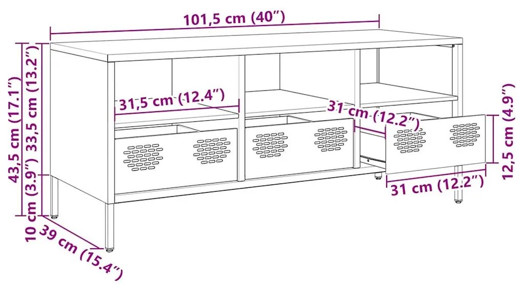 ΈΠΙΠΛΟ ΤΗΛΕΟΡΑΣΗΣ ΜΑΥΡΟ 101,5X39X43,5 ΕΚ. ΑΤΣΑΛΙ ΨΥΧΡΗΣ ΈΛΑΣΗΣ 851322