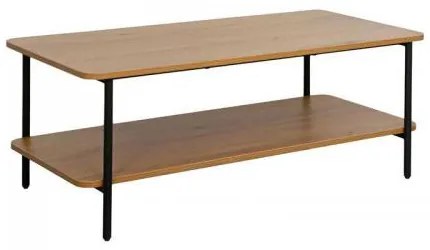 ΜΕΤΑΛΛΙΚΟ ΤΡΑΠΕΖΙ ΣΑΛΟΝΙΟΥ Fylliana FL2504 BLACK OAK ΧΡΩΜΑ 100x50x40εκ 0016-225-058