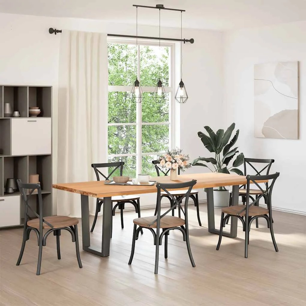 vidaXL Πόδια Τραπεζαρίας Σχήματος V 2 τεμ. Ανθρακί 60x(72-73,3) εκ. Ατσάλι