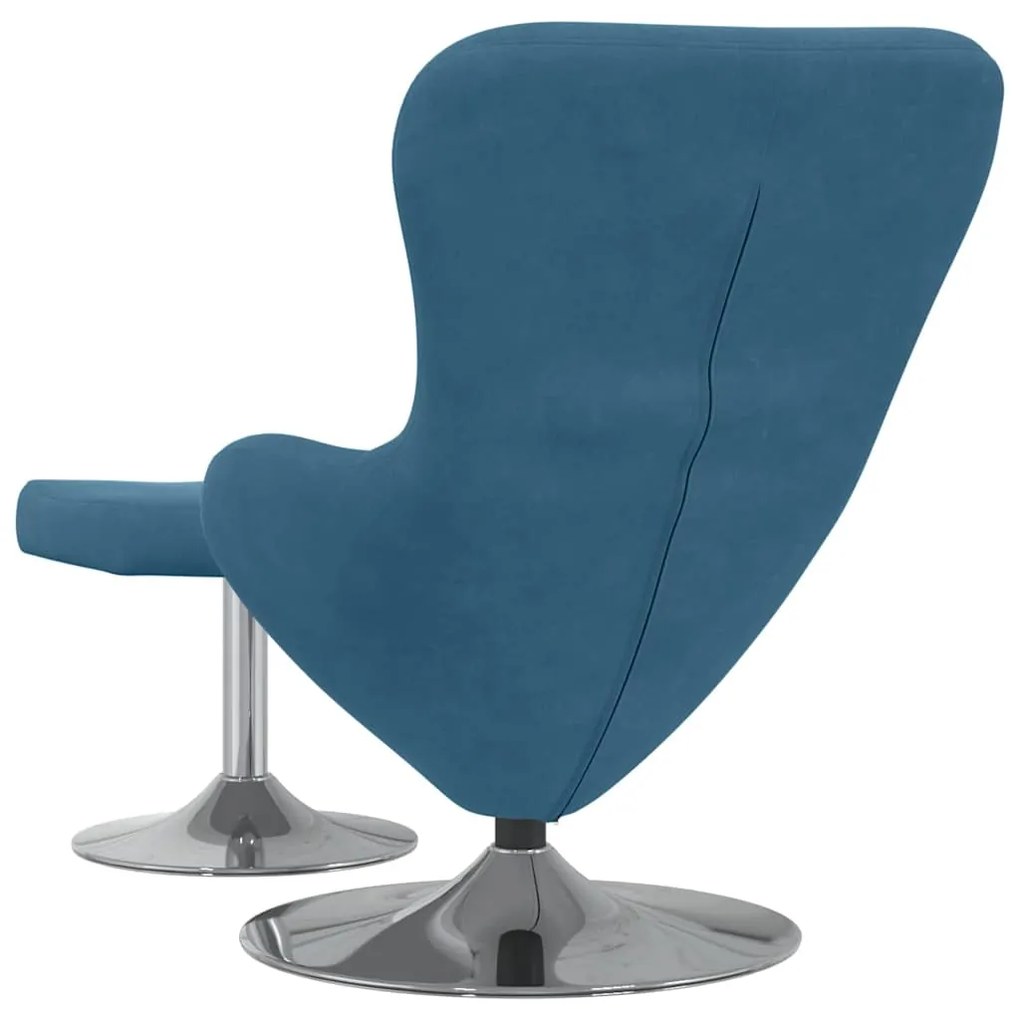 vidaXL Κάθισμα-αυγό 2 pcs Μπλε 63 x 73 x 90 εκ Βελούδο