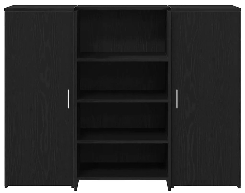 vidaXL Γραφείο υποδοχής Μαύρο Δρυς 135x50x103,5 εκ. Επεξεργασμένο Ξύλο