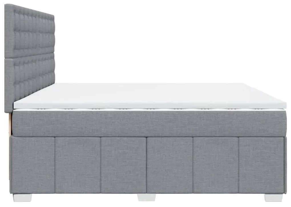 ΚΡΕΒΑΤΙ BOXSPRING ΜΕ ΣΤΡΩΜΑ ΑΝΟΙΧΤΟ ΓΚΡΙ 200X200 ΕΚ. ΥΦΑΣΜΑΤΙΝΟ 3294089