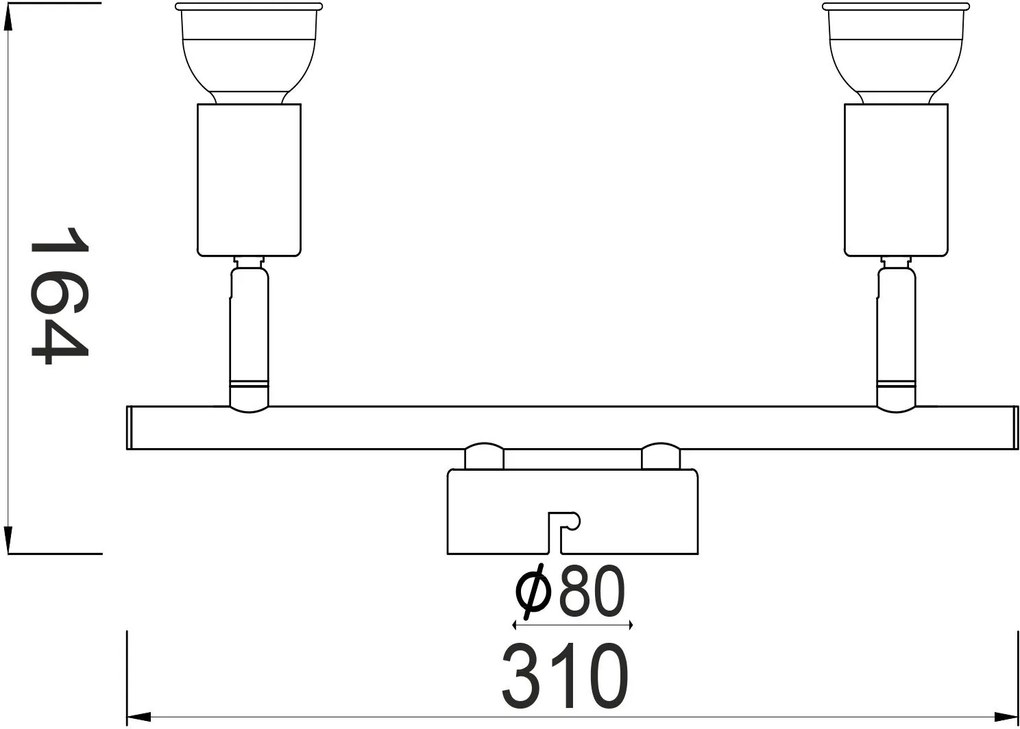 Ραγα - Σπότ Lance 2φωτη-Μαύρο