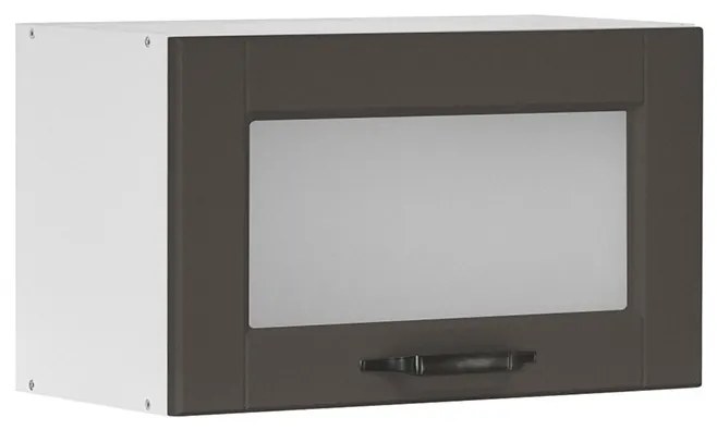 MATIS Επιτοίχιο ντουλάπι βιτρίνα κουζίνας Contempo VH60/36S Γκρι MatisKVH6036S65