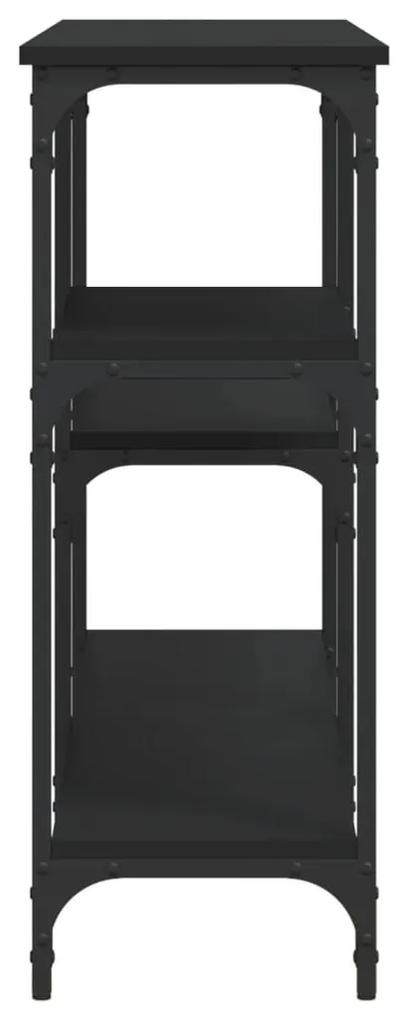 Τραπέζι Κονσόλα Μαύρο 160x29x75 εκ. Επεξεργασμένο Ξύλο - Μαύρο