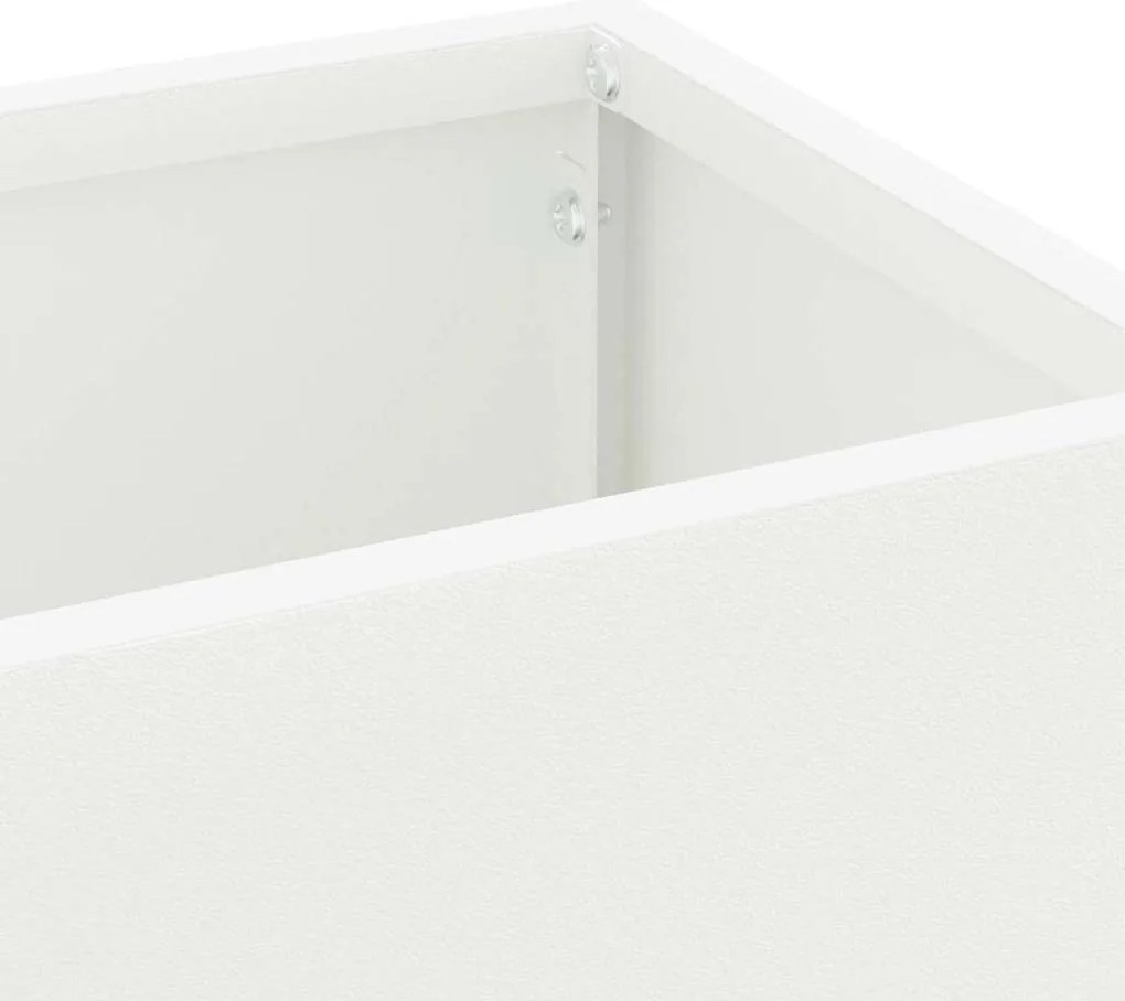 vidaXL Σχέδιο & βάση αποθήκευσης Λευκό 15.5 x 15.5 x 49 εκ Ατσάλι