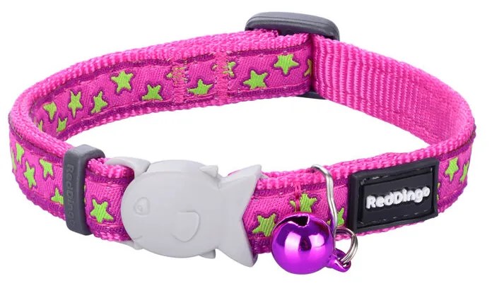 Κολλάρο Σκύλου Red Dingo STYLE STARS LIME ON HOT PINK 41-63 cm