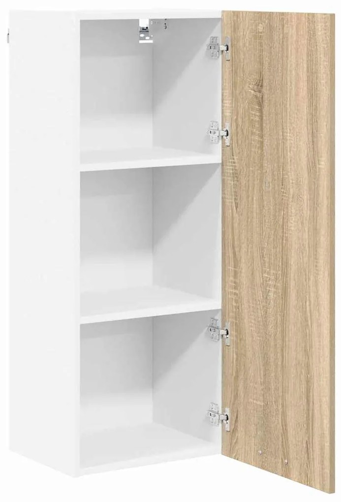 vidaXL Κρεμαστό ντουλάπι με πόρτα Riga Δρύς Sonoma 40 x 31 x 100 εκ.