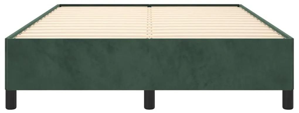 Πλαίσιο Κρεβατιού Σκούρο Πράσινο 140x200 εκ. Βελούδινο - Πράσινο