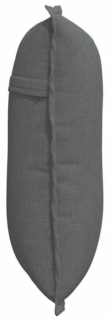 vidaXL Μαξιλάρι Πλάτης Σκούρο Γκρι 50 x 19 x 45 εκ ύφασμα