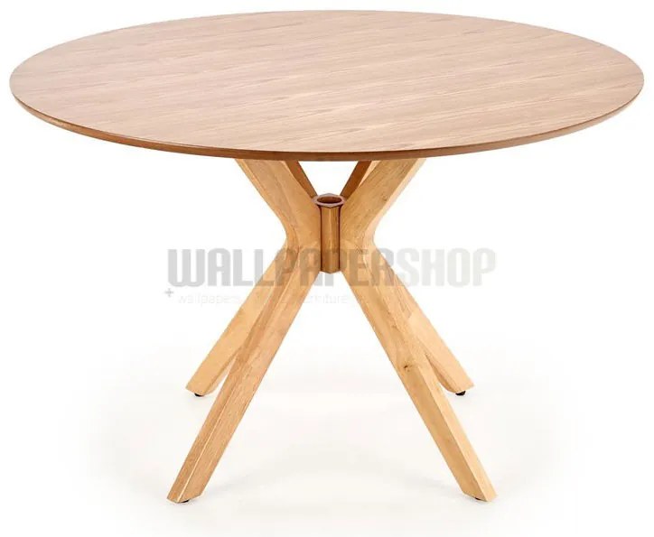 Nik Στρογγυλό Τραπέζι Ξύλινο 120x120x77