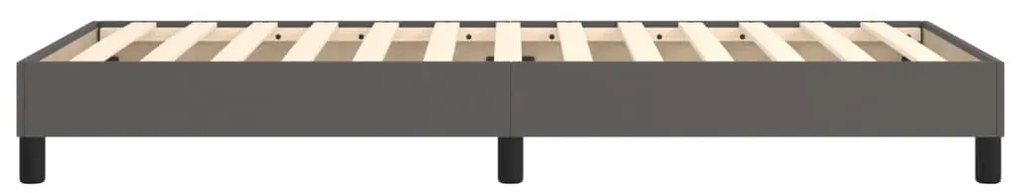 vidaXL Σκελετός Κρεβατιού με Ελατήρια Γκρι 100x200 εκ. από Συνθετικό Δέρμα