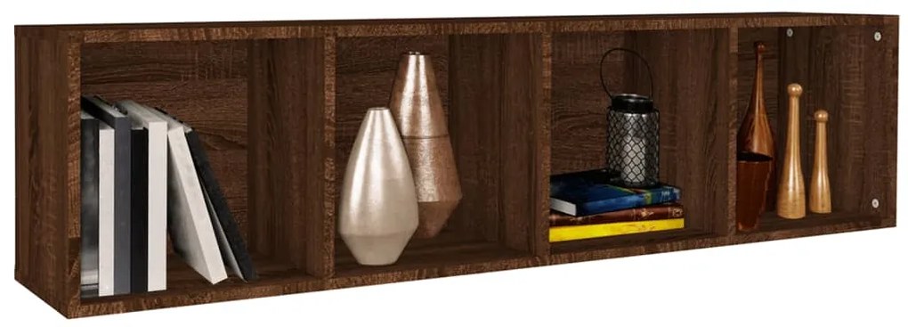 vidaXL Βιβλιοθήκη/Έπιπλο Τηλεόρασης Καφέ Δρυς 36x30x143 εκ Επεξ. Ξύλο