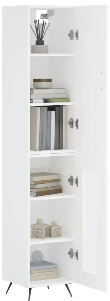 vidaXL Ντουλάπι Λευκό 34,5 x 34 x 180 εκ. από Επεξεργασμένο Ξύλο